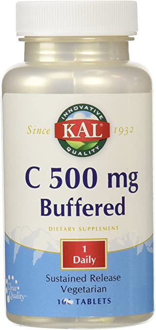 KAL C-500 Buffered Sustained Release Tablets, 500 mg, 100 Count