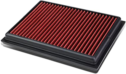 Replacement for Nissan Sentra/Rogue/Infiniti FX/Q Reusable & Washable Replacement High Flow Drop-in Air Filter (Red)