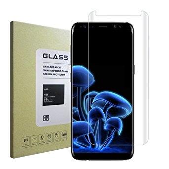 VAGAVO Galaxy S8 Screen Protector,[Case Friendly][Scratch Resistant][3D Curved] HD Clear Glass Screen Protector for Samsung Galaxy S8-Clear