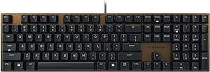 Cherry KC 200 MX Mechanical Office Keyboard with New MX2A switches. Modern Design with Metal Plate Frame. (Bronze W/MX2A Silent Red Switch)