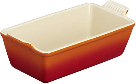 Le Creuset PG1049-232 Heritage Stoneware Loaf Pan, 1 1/2qt, Flame