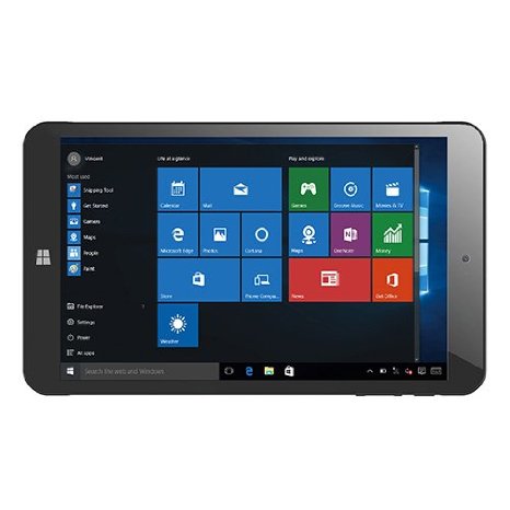 KOCASO 8 Inch Windows 10 HD Tablet PC Computer (1.8GHz Quad Core Intel Processor, 1GB RAM, 16GB Internal Storage, 800x 1280 HD IPS Screen, Bluetooth 4.0, 1 Month Microsoft Office Subscription) - Black