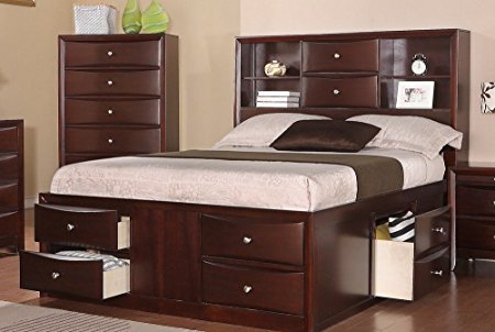 Cal. King Bed In Espresso Finish by Poundex