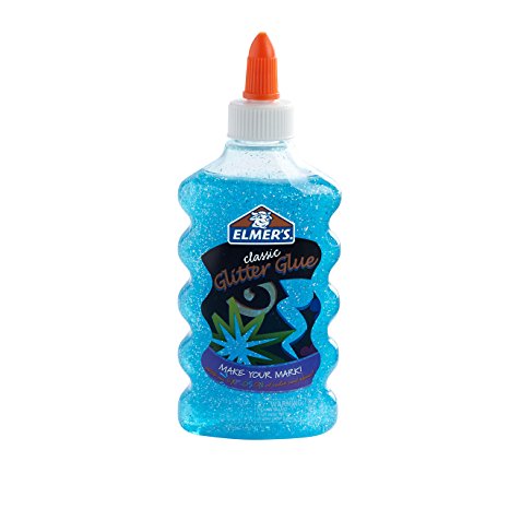 Elmer's Liquid Glitter Glue, Washable, Blue, 6 Ounces, 1 Count