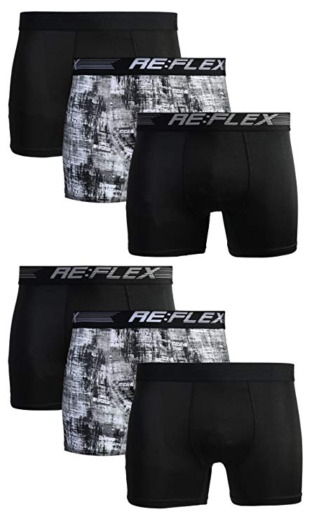 Re:Flex Men's Active Performance Boxer Briefs Underwear (6 Pack)