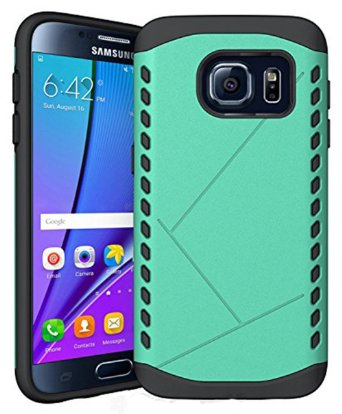 Samsuang Galaxy S7 Edge CaseWOFALASlim FitShield CaseRugged Dual Layer Hybrid Protective Case and Premium Shockproof Cushion Bumper for Samsung Galaxy S7 Edge-Green