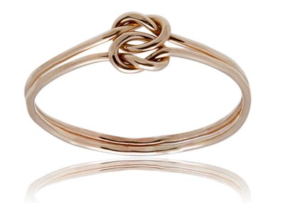 Double Love Knot Ring Gold Filled Skinny- SPUNKYsoul Fine Jewelry Collection