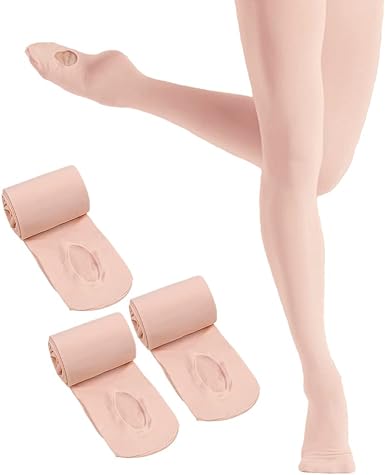 HETH Ballet Tights for Girls Toddler Ultra Soft Dance Ballet Convertible Tights With Holes