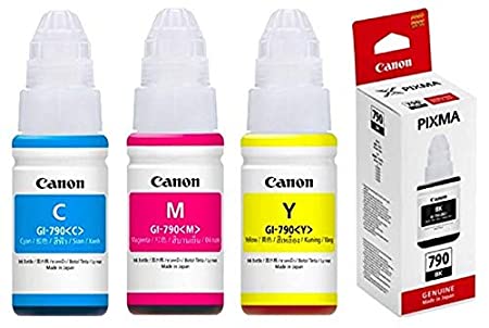 Canon GI790 (Cyan, Magenta, Yellow, Black) Ink Bottle Combo