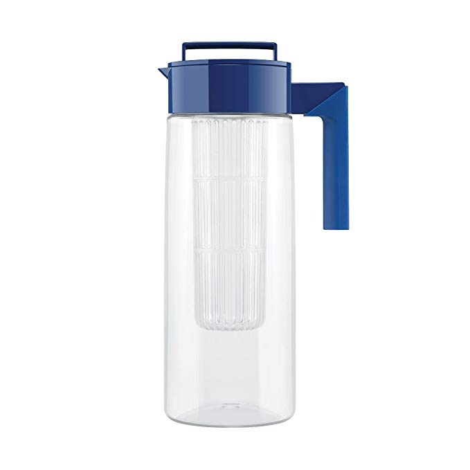 Takeya Flavor Infusion Maker, 2 Quart, Blueberry BPA-Free Fruit and Vegetable Water Tea Infuser Pitcher