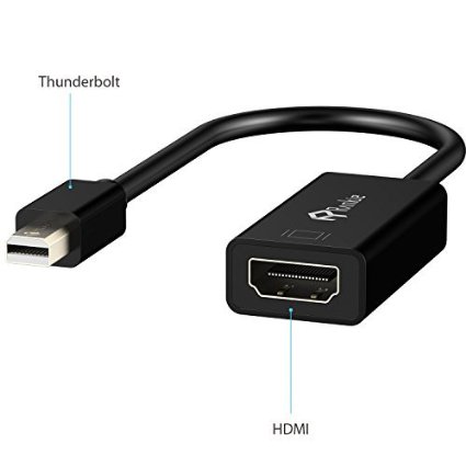 Mini DP to HDMI Rankie Gold Plated Mini DisplayPort ThunderboltTM Port Compatible to HDMI HDTV Male to Female Converter Adapter