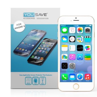 Yousave Accessories iPhone 6S  6 Screen Protector 5 Pack Ultra Thin Crystal Clear Triple Layer Scratch Guard Technology