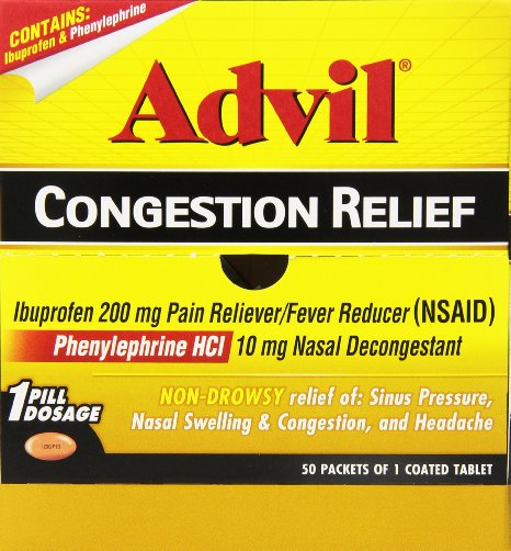 Advil Congestion Relief Tablets, 50 Count