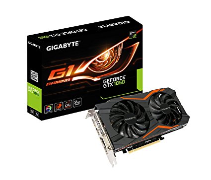 Gigabyte Geforce GTX 1050 G1Gaming  2GB Graphic Card Black, Boost Clock 1556 MHz , GV-N1050G1GAMING-2GD