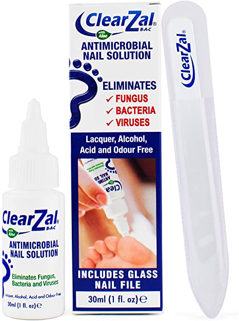 ClearZal BAC Antimicrobial Nail Solution 30ml Kills Fungus, Bacteria & Viruses
