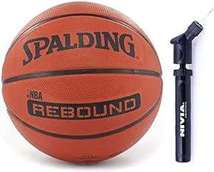 Spalding Basket Ball Sizes 5, 6, 7, Spalding NBA Rebound Basketball for Kids Basketballs for Men Outdoor Basketball Basket Ball with Pump