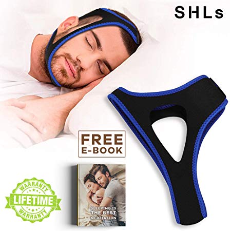 [Upgraded VER.] SHLs Anti Snoring Chin Strap | Advanced Snoring Solution for Good Sleep | Comfortable & Adjustable Stop Snoring Device and Sleep Aids | Chin Strips For Men, Women, Elders and Kids