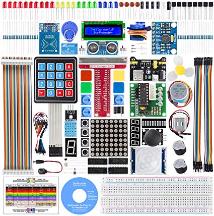 SunFounder Raspberry Pi Starter Kit for Raspberry Pi 4B 3 B , 331 Pages Detailed Tutorials Support Python C 210 Items 30 Projects Included, Learn Electronics and Programming for Raspberry Pi Beginners