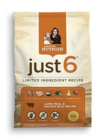 Rachael Ray Nutrish Just 6 Natural Dry Dog Food, Lamb Meal & Brown Rice Recipe