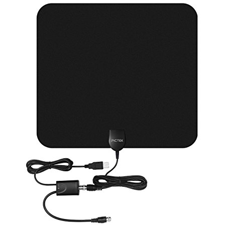 Pictek HDTV Antenna, Indoor Digital TV Antenna with Amplifier 50Miles and CCF Technology