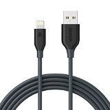 Anker PowerLine Lightning 6ft Apple MFi Certified - The Worlds Most Durable Lightning Cable  Charger Cord Perfect for iPhone 6s 6 Plus 5s 5 iPad mini 4 3 2 iPad Pro Air 2 Gray