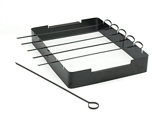 Charcoal Companion CC3032 Non-Stick Kabob Rack with Six Skewers