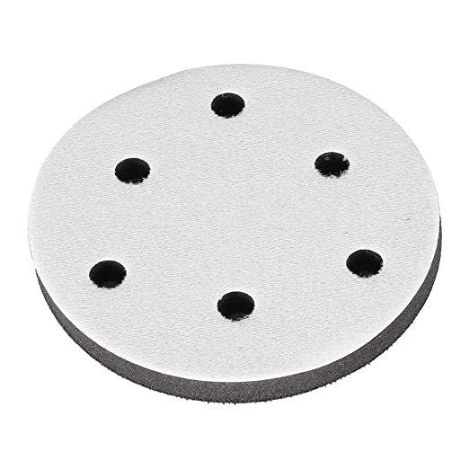 5-Inch 6 Holes Soft Interface Pad Sponge Cushion Interface Buffer Pad - Hook and Loop
