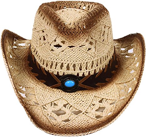 Women / Men's Summer Classic Western Cowboy Straw Hat