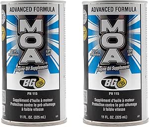 2 - Pack Bg MOA Motor Oil Additive (2) 11oz. Cans