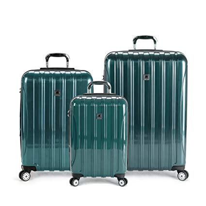 Delsey Luggage Helium Aero 3 Piece Spinner Luggage Set (Teal)