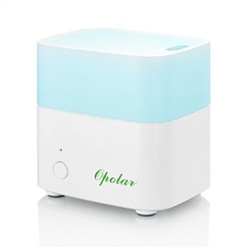 Opolar Cubic 120ml Aroma Diffuser and Mini Humidifier Essential Oil Diffuser Handheld Size Quiet Operation Mood Lights and Auto Off Protection