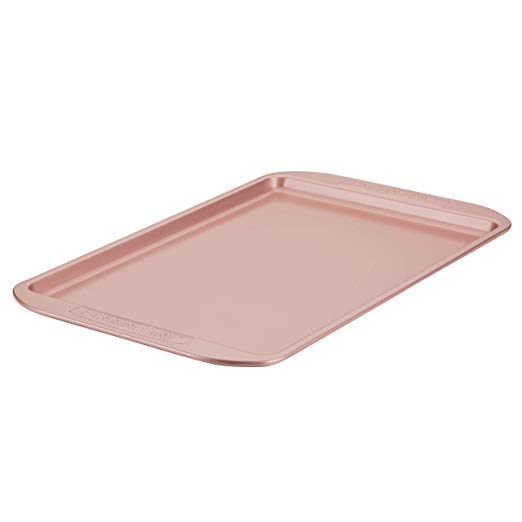 Farberware 47774 10" x 15" Cookie Pan Steel Baking Sheet, Rose Gold