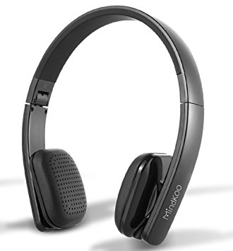 Mindkoo Bluetooth Wireless Stereo NFC Headphones-Comfortable On-ear Headset with built-in Microphone for Mobile Phones, iPad, Laptops