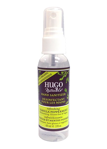 Hugo Naturals Organic Hand Sanitizer, Vanilla Peppermint, 2-Ounce