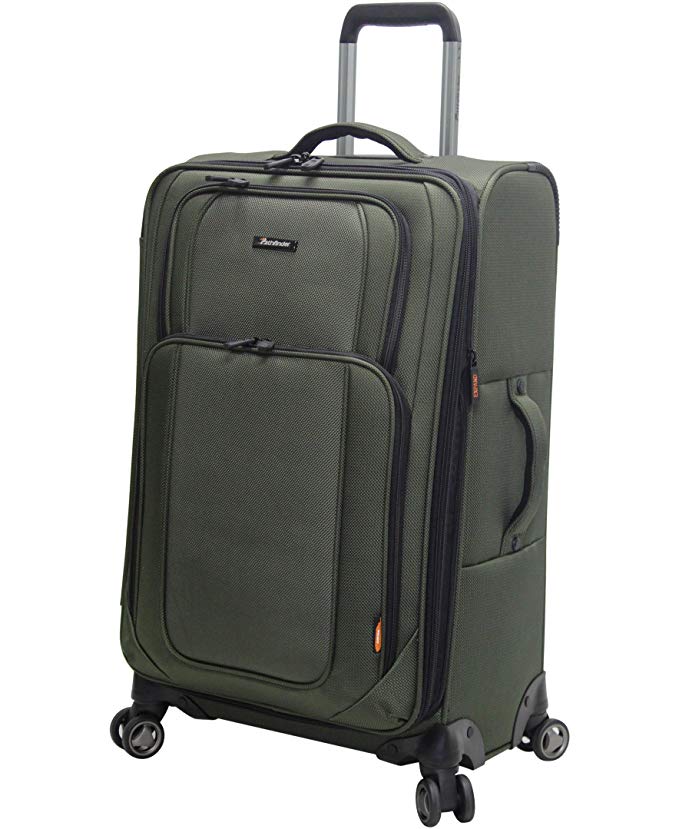 Pathfinder Luggage Midsize 25" Softside Suitcase With Spinner Wheels (25 in, Olive)