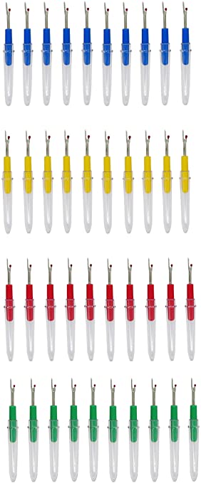 DODOGA 40pcs Colorful Seam Ripper Seam Rippers for Sewing Tool Handy Stitch Ripper Hem Ripper Sewing Stitches Sewing Tools Hem Ripper Stitch Ripper for Opening Removing Seams and Hems, 4 Colors,40 Pcs
