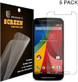 5-PACK Mr Shield For Motorola Moto G2Moto G 2nd Generation Premium Clear Screen Protector with Lifetime Replacement Warranty