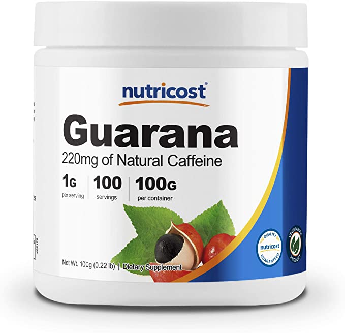 Nutricost Guarana Powder 100 Grams - Natural Herbal Brazilian Caffeine Energizer Supplement