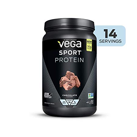 Vega Sport Protein Powder (14 Servings, 20.4 oz) - Plant-Based Vegan Protein Powder (Chocolate)