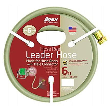 Apex, 883-6, Hose Reel Leader Hose for Reels with Male Connector, 5/8-Inch x 6-Feet