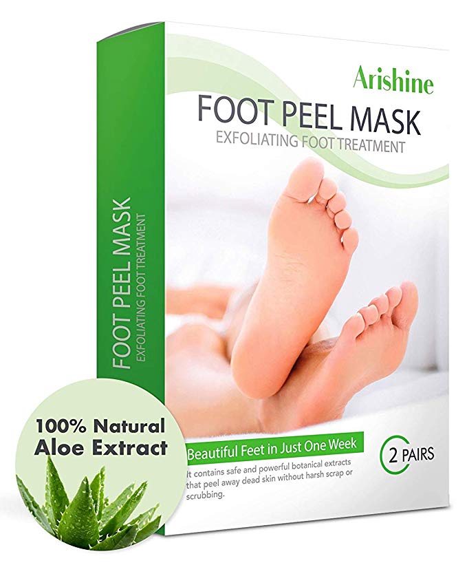Foot Peel Mask, Exfoliating Foot Mask, Peels Away Calluses and Dead Skin - Get Soft Baby Foot Naturally in 1 Week (2 Pairs)