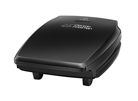 George Foreman 23410 Compact 3-Portion Grill, Black