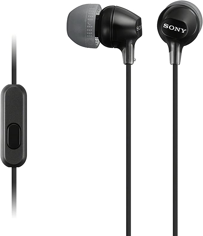 Sony MDR-EX15AP Earphones with Smartphone Mic and Control - Black