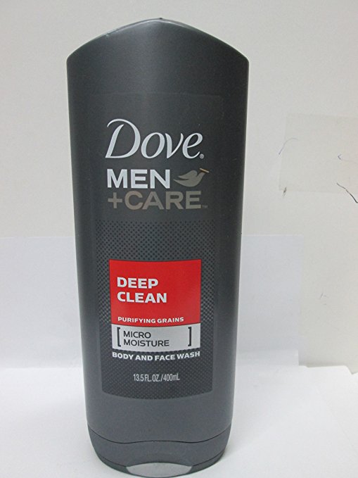 Dove Men   Care Body and Face Wash, Deep Clean, 13.5 Ounce (2 Pack)