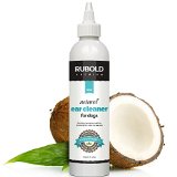 Rubold Premium Ear Cleaner for Dogs and Cats - All Natural Soothing Cleanser Solution - Fights Mite Bacteria Fungus and Yeast Infection - No Harsch Medication or Chemicals - Puppy Safe - 8 Fl Oz