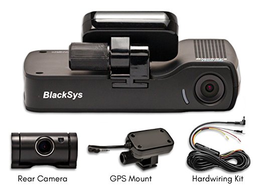 BlackSys CH-100B 2 Channel 1080P FULL HD Front and Rear Pro Wide Angle Dashboard Recorder | Dash Cam With G-Sensor   Up to 128gb Memory | Car Parking Mode | Wifi App