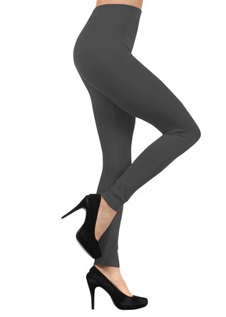 Fashionmic Premium Heavy Weight Fleece Lined Legging - Many Color,free size,Charcoal