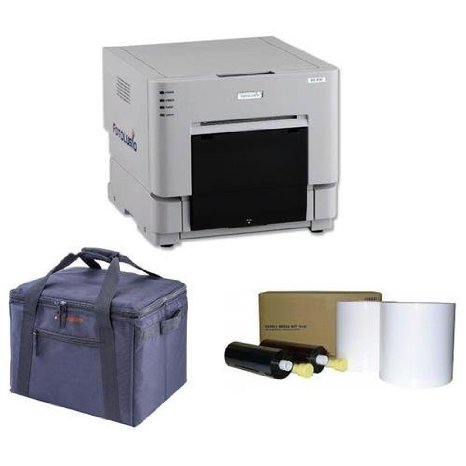 DNP RX1 Compact Professional Photo Booth and Portrait Dye Sublimation Printer, - Bundle With DNP 4x6" Media 700 Prints Per Roll 2 Rolls, Slinger Padded Printer Carrying Case