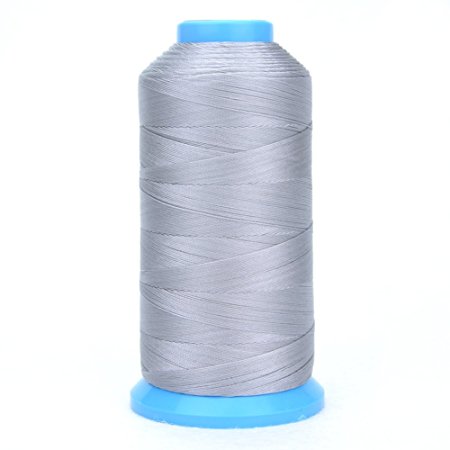 Hilitchi Bonded Nylon Sewing Thread 1500 Yard Size #69 T70, Color Gray