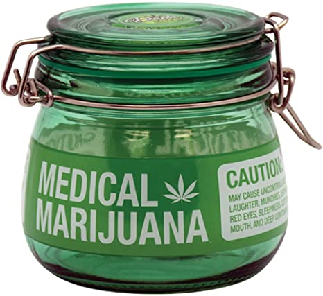 Medical Marijuana Glass Jar - Small / 2.85 x 3